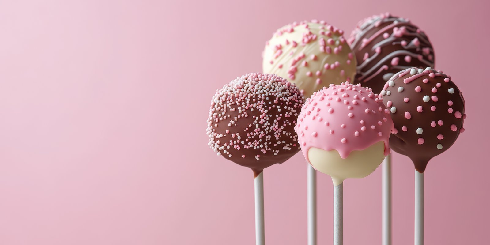Colorful cake pops on display for a dessert table at a celebration or party event